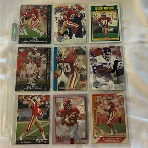 Football Trading Cards Mixed 9 Card Collection